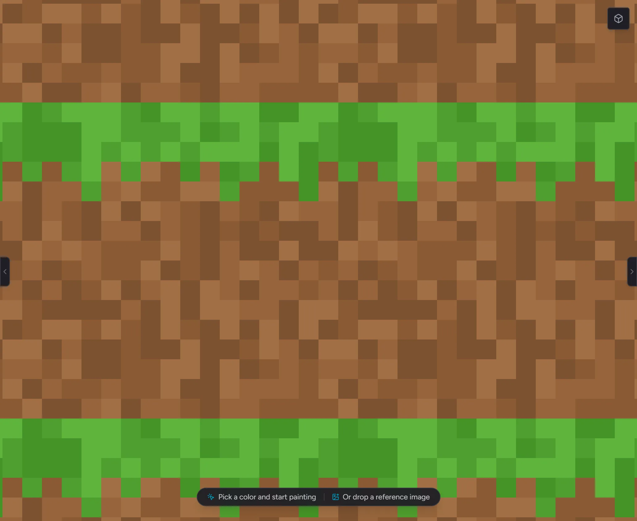 Tiled mode in Repeat Both - a grass-side tile repeated in every direction, with the boundaries between copies plainly visible